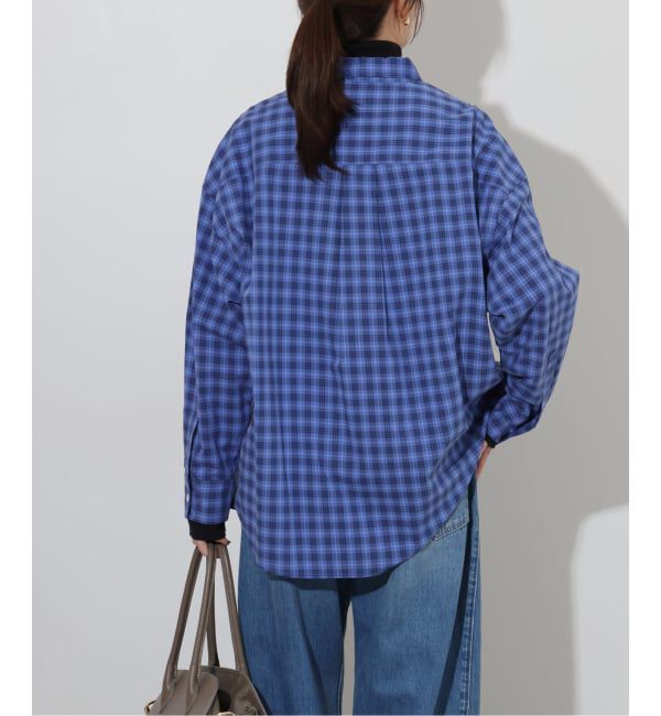 JOURNAL STANDARD relume「《予約》ソフトピーチチェックオーバーサイズシャツ」|シャツ・ブラウス|