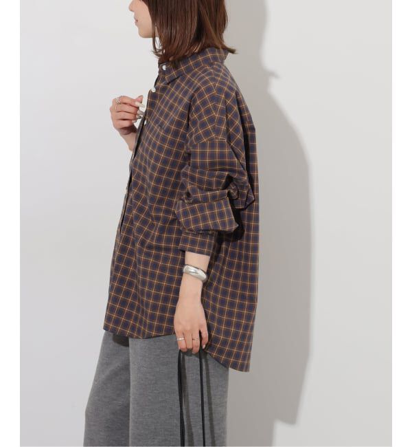 JOURNAL STANDARD relume「《予約》ソフトピーチチェックオーバーサイズシャツ」|シャツ・ブラウス|