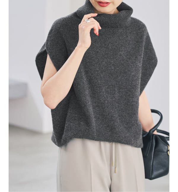 Spick and Span「《新色有り / 追加》オフタートルニットベスト」|ベスト・ジレ|