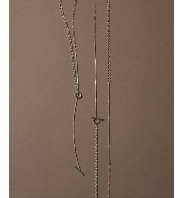 Spick and Span「【SAMH by LILAS】バイカラーチェーンロングネックレスK10*SV」|ネックレス|