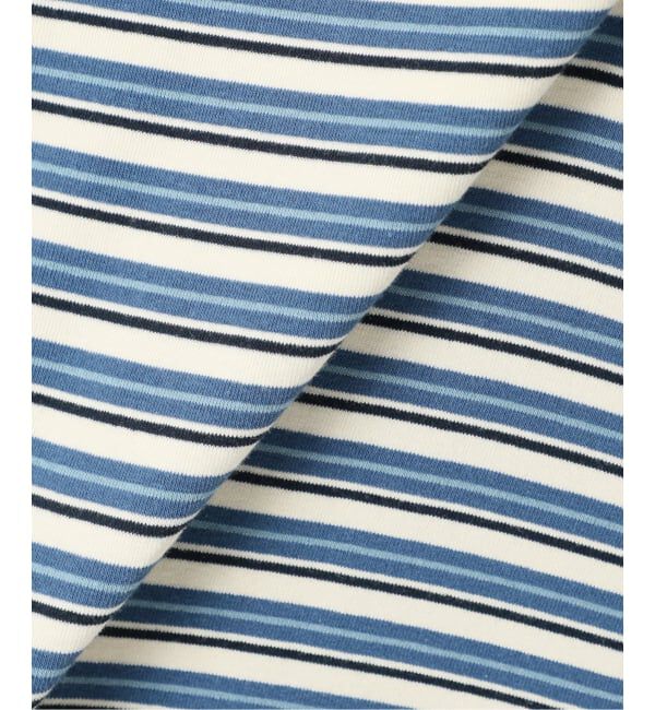 U by SPICK&SPAN「《追加予約》マルチボーダーフリルドッキングプルオーバー」|Tシャツ・カットソー|