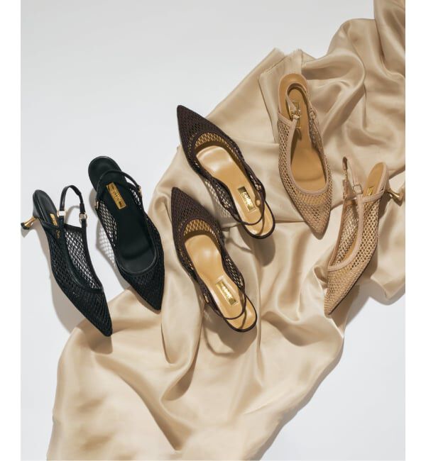 GRISE「《追加/WEB+一部店舗限定》GRISE5cmポインテッドメッシュスリングバック」|パンプス|