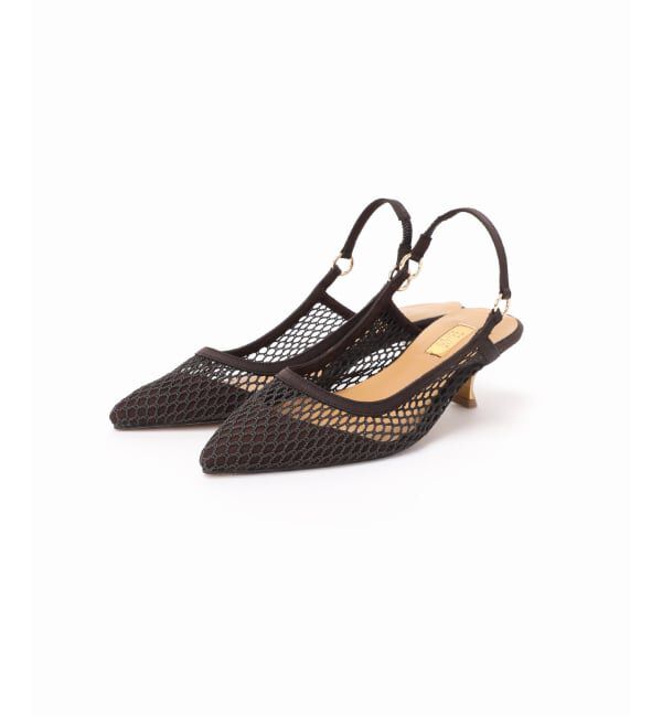 GRISE「《追加/WEB+一部店舗限定》GRISE5cmポインテッドメッシュスリングバック」|パンプス|