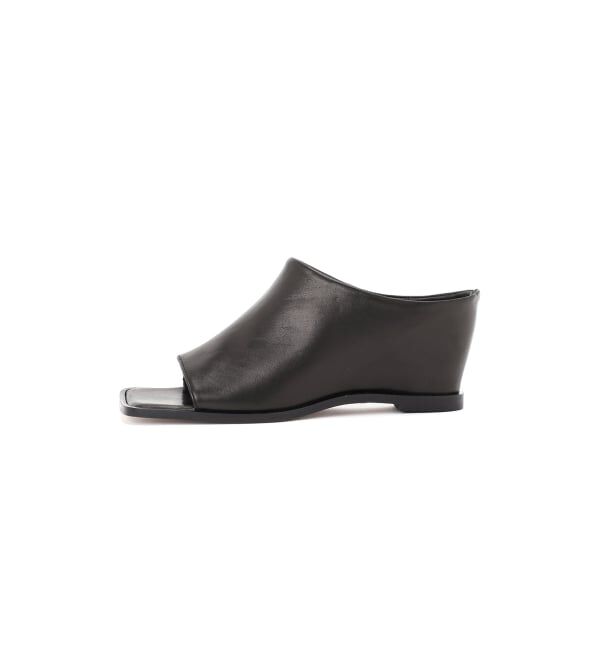 GRISE「《WEB+一部店舗限定》GRISE6cmレザーハイバンプウェッジミュールサンダル」|サンダル|