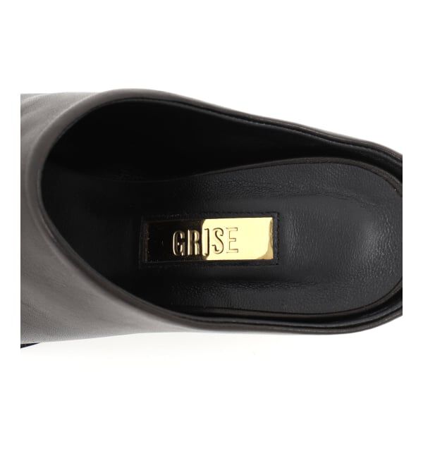 GRISE「《WEB+一部店舗限定》GRISE6cmレザーハイバンプウェッジミュールサンダル」|サンダル|
