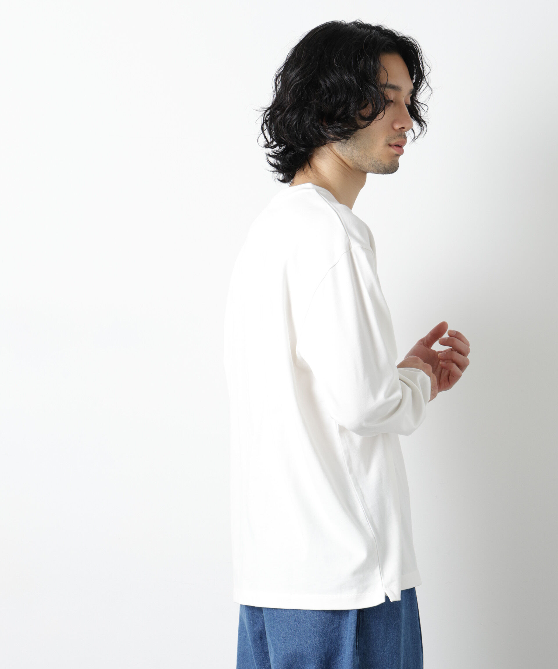 NANO universe「ナノベアＴシャツ 長袖 スピードスケート」|Tシャツ・カットソー|
