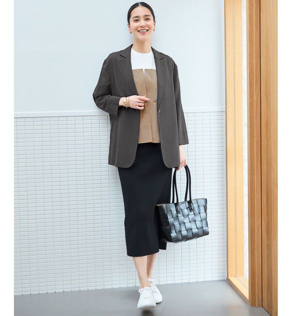 自由区「【ロングシーズン・キチンと見え・着まわし抜群・スタッフ人気】リブストレッチタイト スカート」|スカート|
