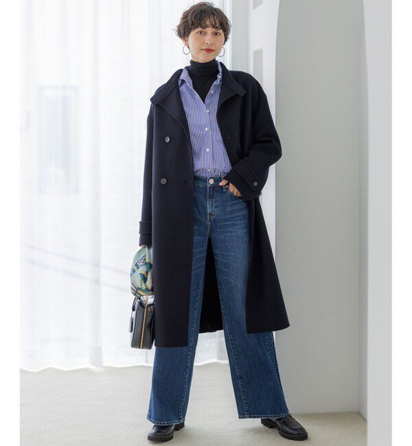 23区「【CLASSY.掲載/洗える】スムージーコットン タートルネック ニット」|ニット・セーター|