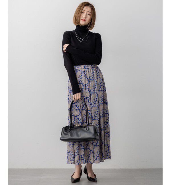 23区「【CLASSY.掲載/洗える】スムージーコットン タートルネック ニット」|ニット・セーター|