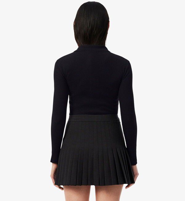 LACOSTE「スリムフィット ロングスリーブリブニットポロシャツ」|ポロシャツ|