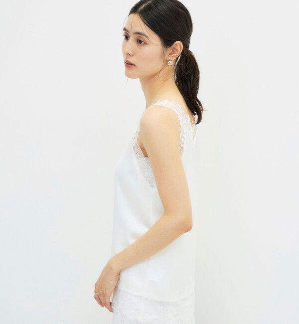 NOLLEY'S sophi「ウォッシャブルレーストリミング2WAYサテンキャミ」|キャミソール|