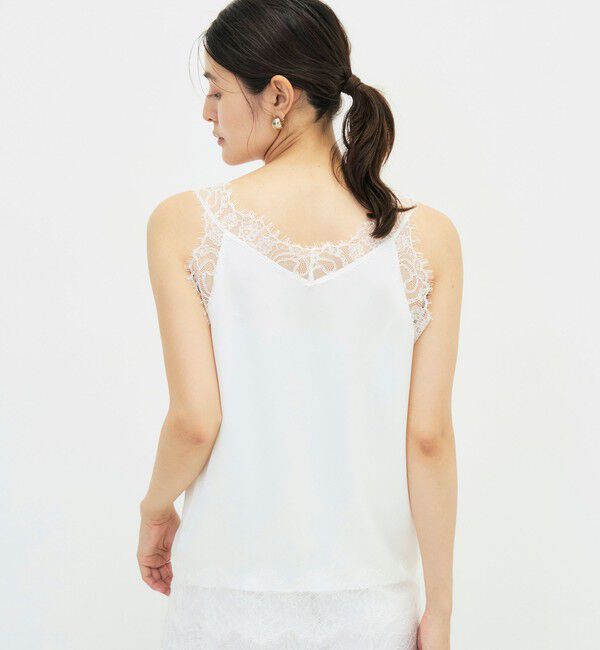 NOLLEY'S sophi「ウォッシャブルレーストリミング2WAYサテンキャミ」|キャミソール|