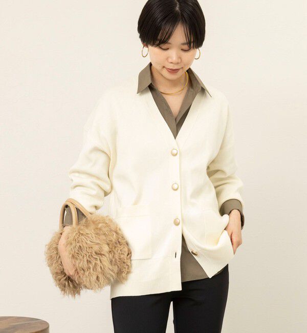NOLLEY'S sophi「【WEB限定】《手洗い可能》総針ビックVネックカーディガン」|カーディガン|