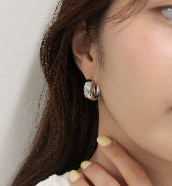 fredy emue「メタル太ワンタッチピアス」|ピアス|シルバー