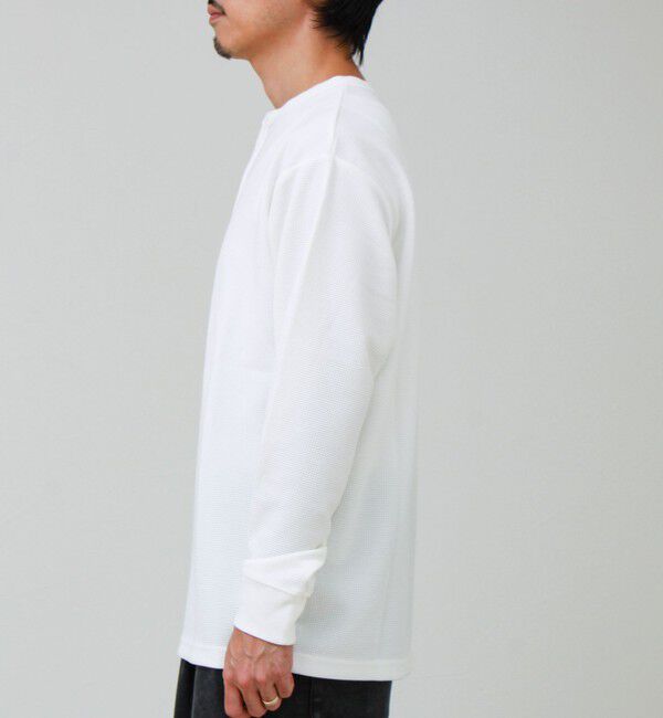 GLOSTER「ワッフルヘンリーネックロンＴ」|Tシャツ・カットソー|