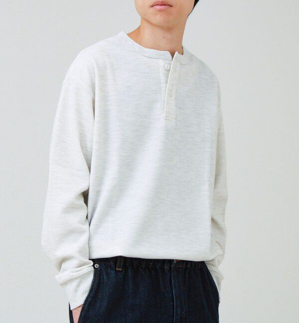 GLOSTER「ワッフルヘンリーネックロンＴ」|Tシャツ・カットソー|