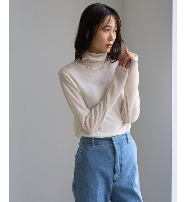 Rope&rsquo;Picnic「ラメシアーリブタートルトップス」|Tシャツ・カットソー|