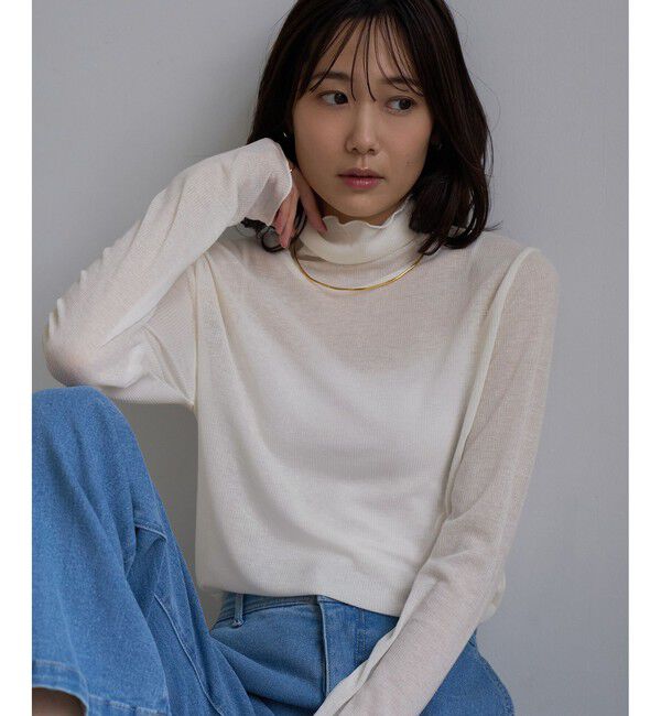 Rope&rsquo;Picnic「ラメシアーリブタートルトップス」|Tシャツ・カットソー|