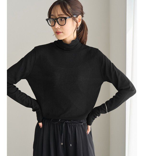 Rope&rsquo;Picnic「ラメシアーリブタートルトップス」|Tシャツ・カットソー|