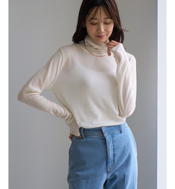Rope&rsquo;Picnic「ラメシアーリブタートルトップス」|Tシャツ・カットソー|