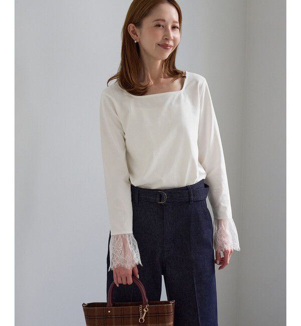 Rope&rsquo;Picnic「アソート袖切り替えインナートップス/レース・プリーツ・ギャザー」|Tシャツ・カットソー|