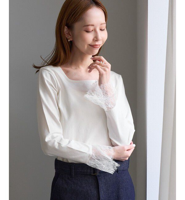 Rope&rsquo;Picnic「アソート袖切り替えインナートップス/レース・プリーツ・ギャザー」|Tシャツ・カットソー|