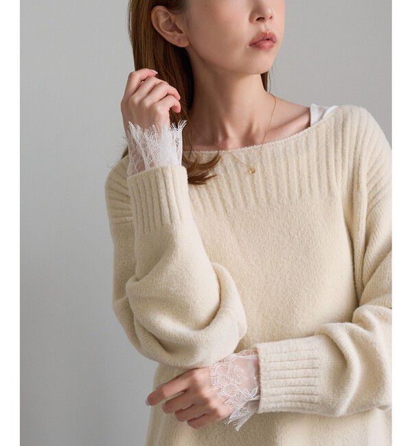 Rope&rsquo;Picnic「アソート袖切り替えインナートップス/レース・プリーツ・ギャザー」|Tシャツ・カットソー|