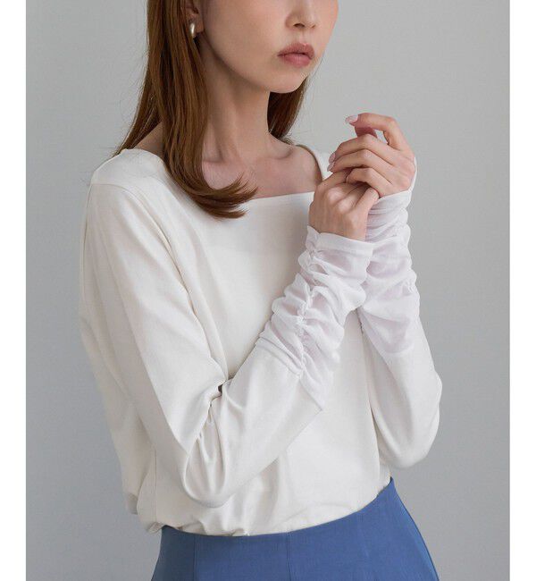 Rope&rsquo;Picnic「アソート袖切り替えインナートップス/レース・プリーツ・ギャザー」|Tシャツ・カットソー|