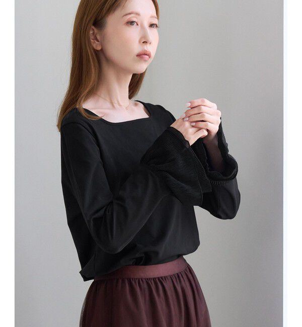 Rope&rsquo;Picnic「アソート袖切り替えインナートップス/レース・プリーツ・ギャザー」|Tシャツ・カットソー|