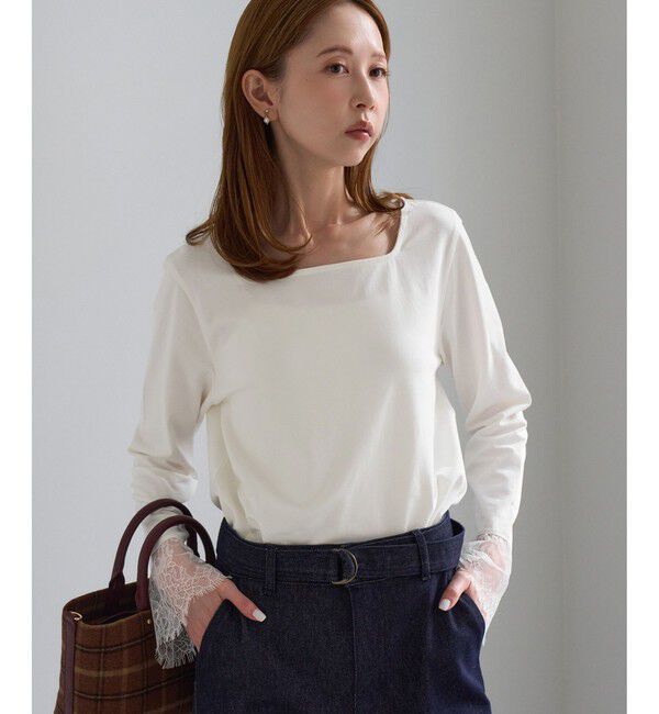 Rope&rsquo;Picnic「アソート袖切り替えインナートップス/レース・プリーツ・ギャザー」|Tシャツ・カットソー|
