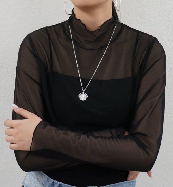  「シアーチュールハイネックプルオーバー」|Tシャツ・カットソー|