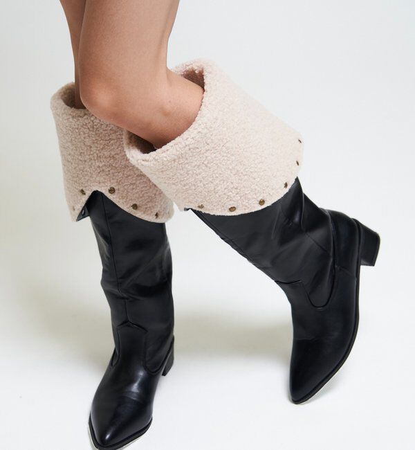  「【26AW LOOK掲載品番】2WAYボアカフロングブーツ」|ロングブーツ|