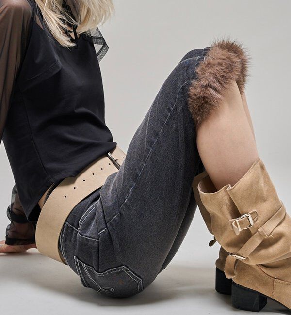  「【26AW LOOK掲載品番】2wayラギッドファーカプリ」|デニム|