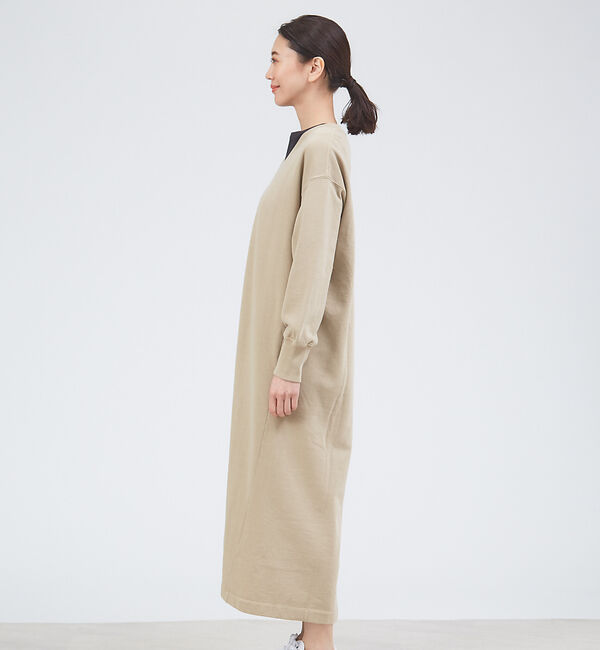 collex「ピグメントダイ裏毛Vネックワンピース」|ワンピース|
