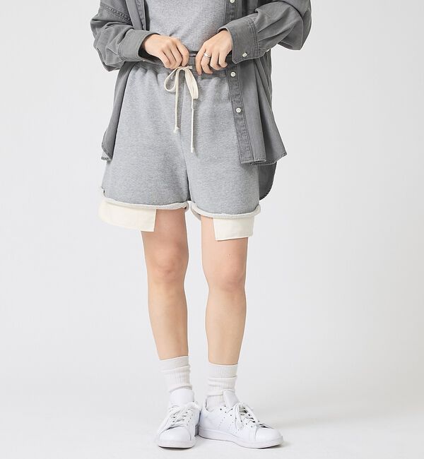 Rouge vif「【IRONING/アイロニング】ロゴスウェットショートパンツ/スエット logo」|その他|グレー