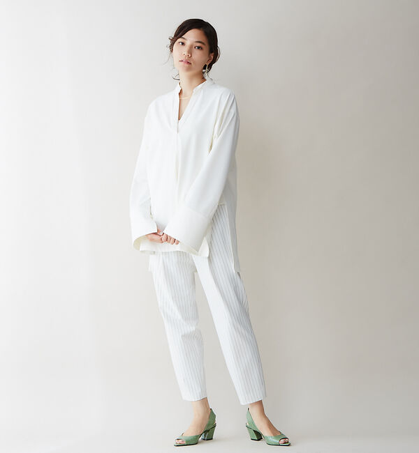 qualite「ストライプ2WAYストレッチシガレットパンツ」|その他|