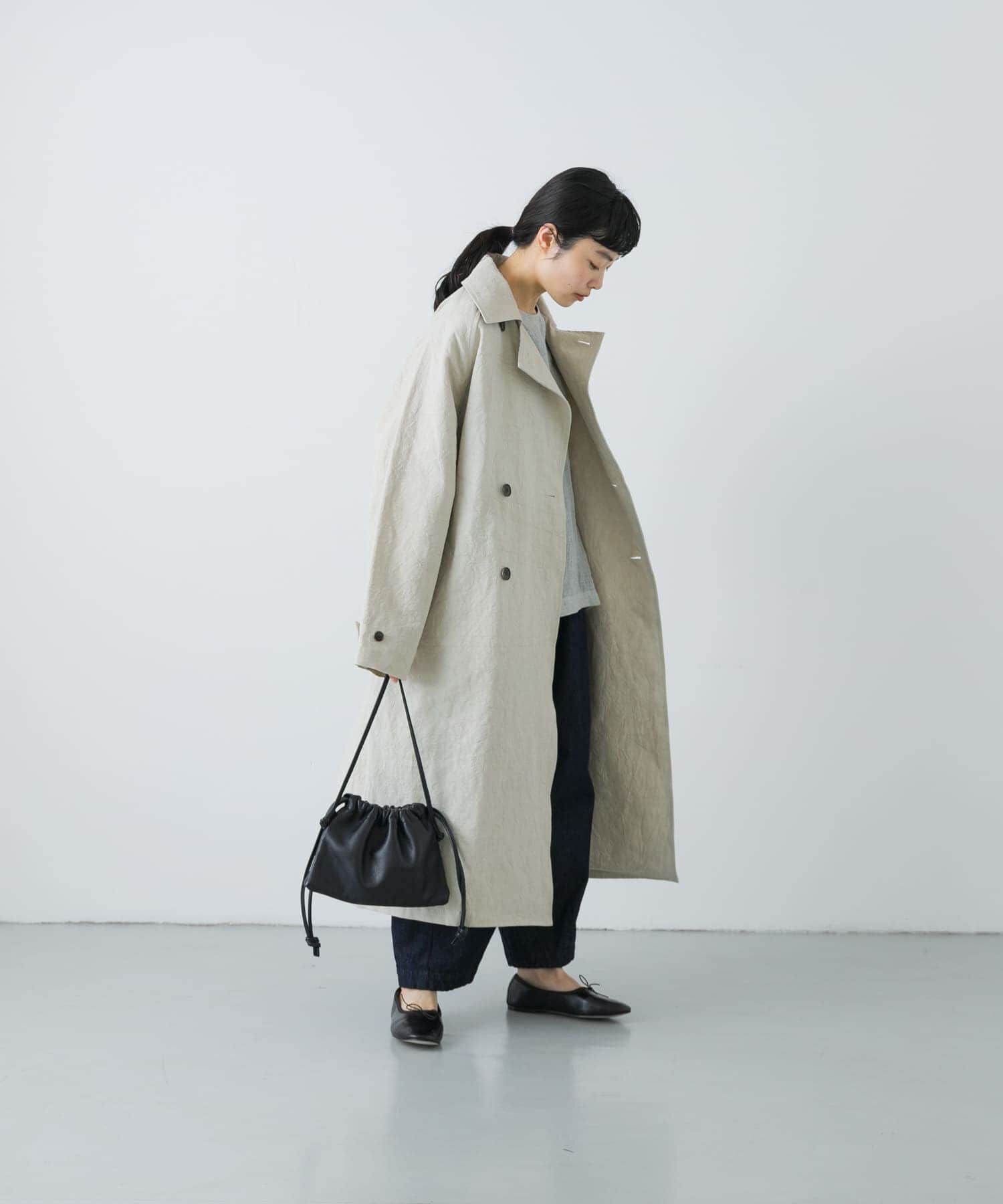 かぐれ「『ユニセックス』コットンリネンオーバートレンチコート」|トレンチコート|