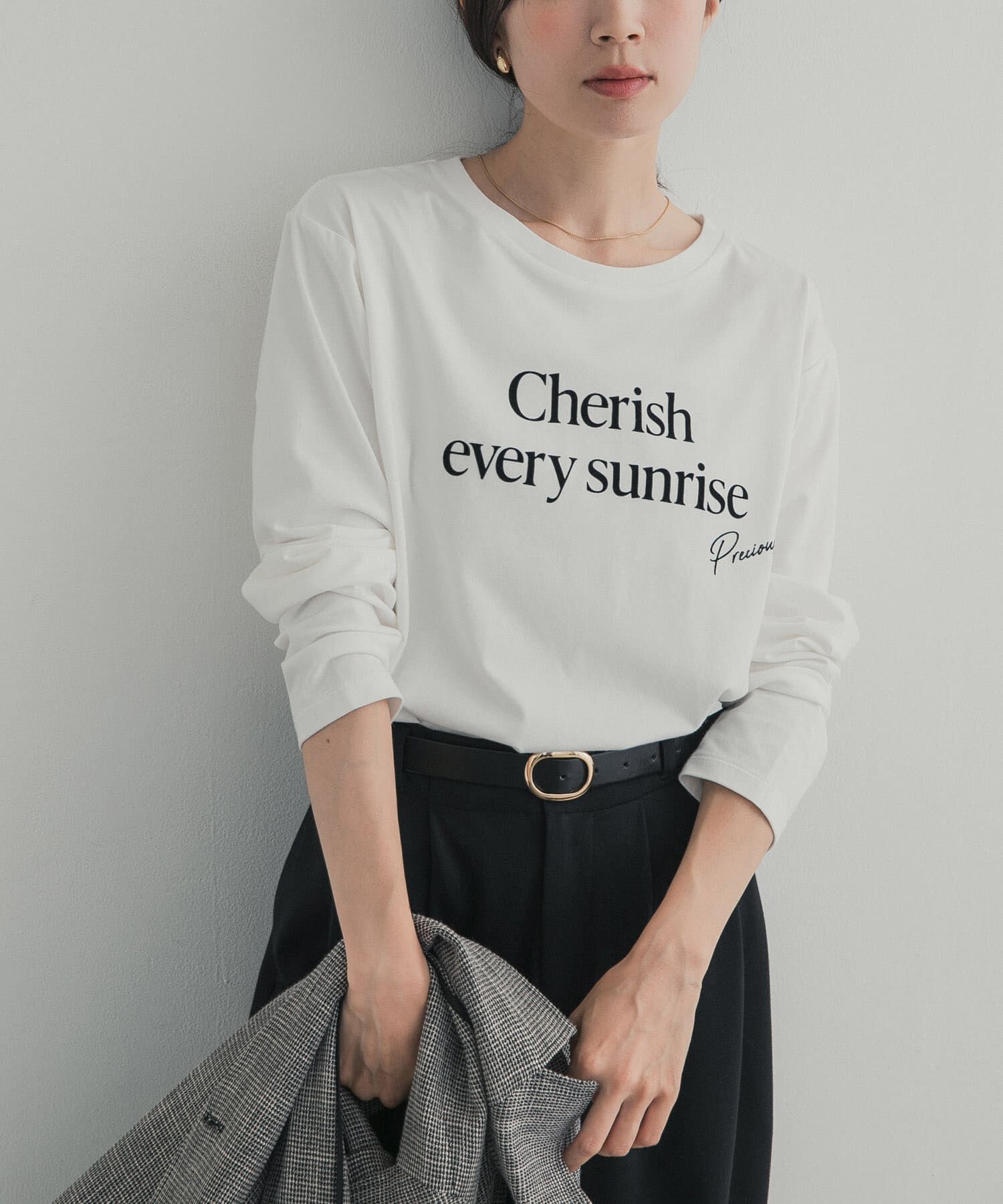 URBAN RESEARCH DOORS「フロッキーロゴプリントロングTシャツ 26AW」|Tシャツ・カットソー|