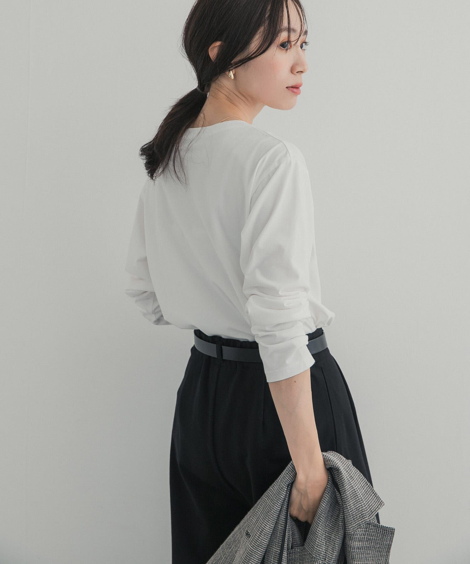 URBAN RESEARCH DOORS「フロッキーロゴプリントロングTシャツ 26AW」|Tシャツ・カットソー|