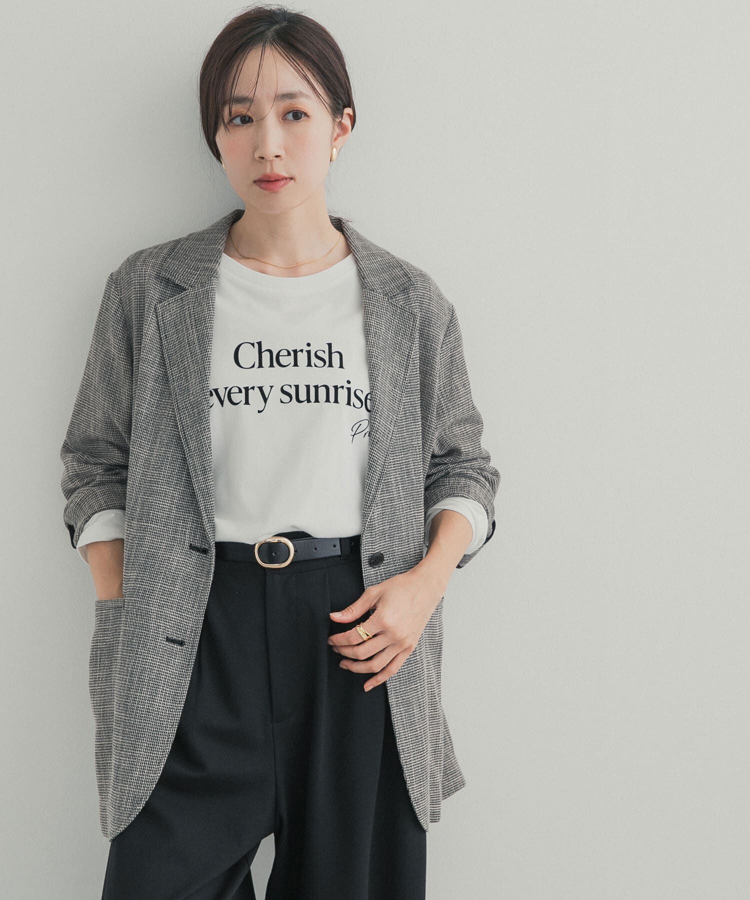 URBAN RESEARCH DOORS「フロッキーロゴプリントロングTシャツ 26AW」|Tシャツ・カットソー|