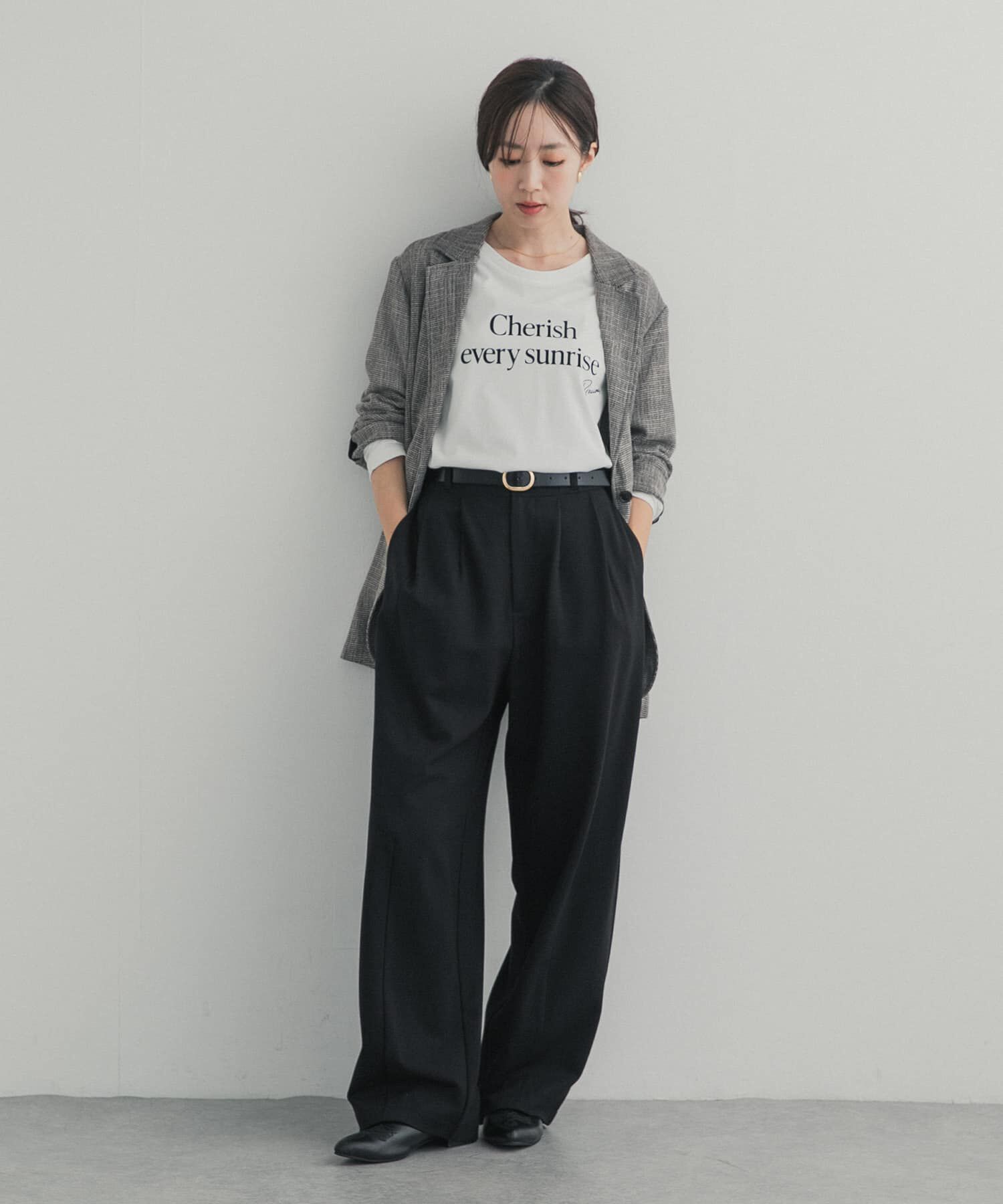 URBAN RESEARCH DOORS「フロッキーロゴプリントロングTシャツ 26AW」|Tシャツ・カットソー|