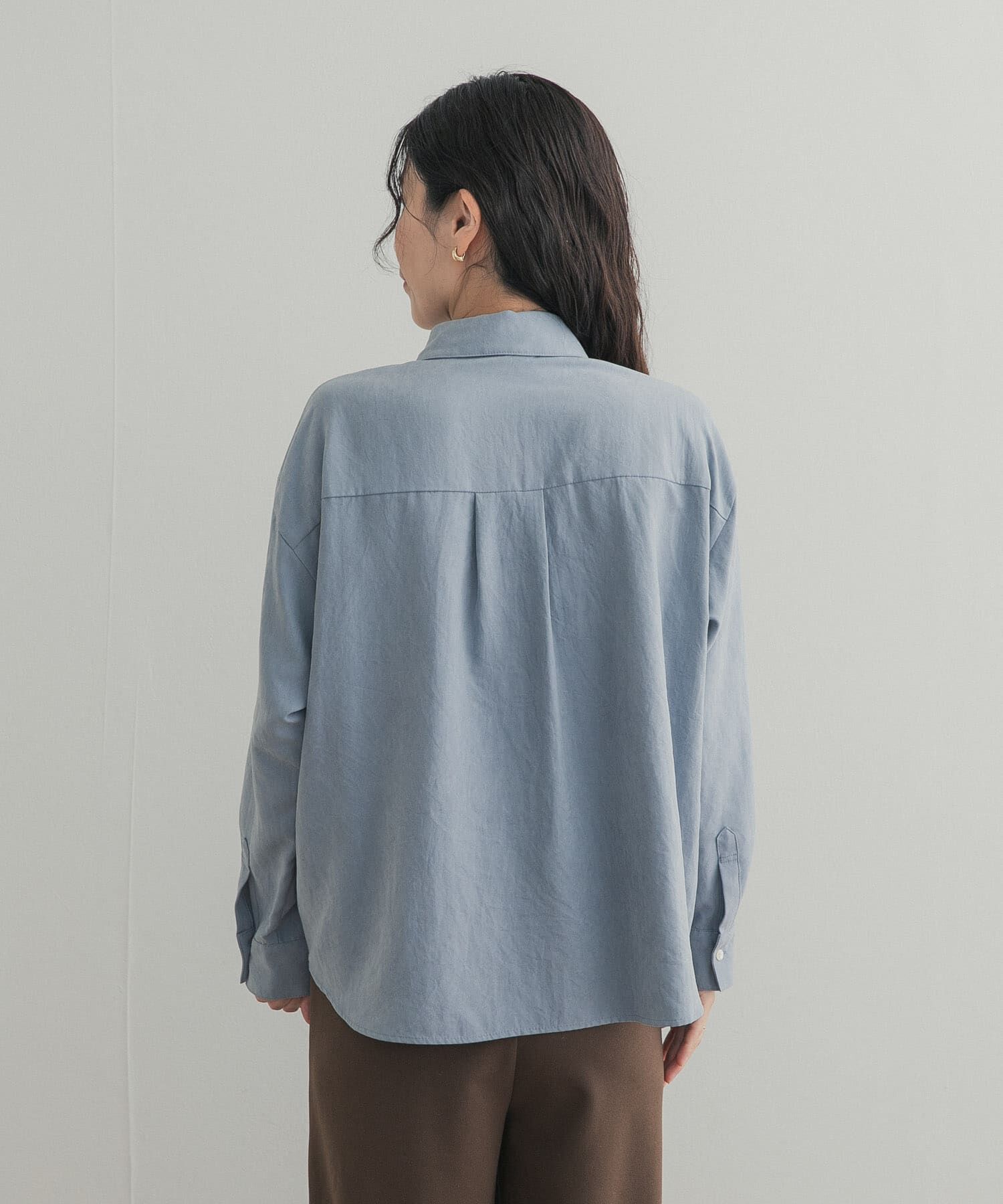 URBAN RESEARCH DOORS「『WEB限定』スカーフ付きピーチ起毛シャツ」|シャツ・ブラウス|