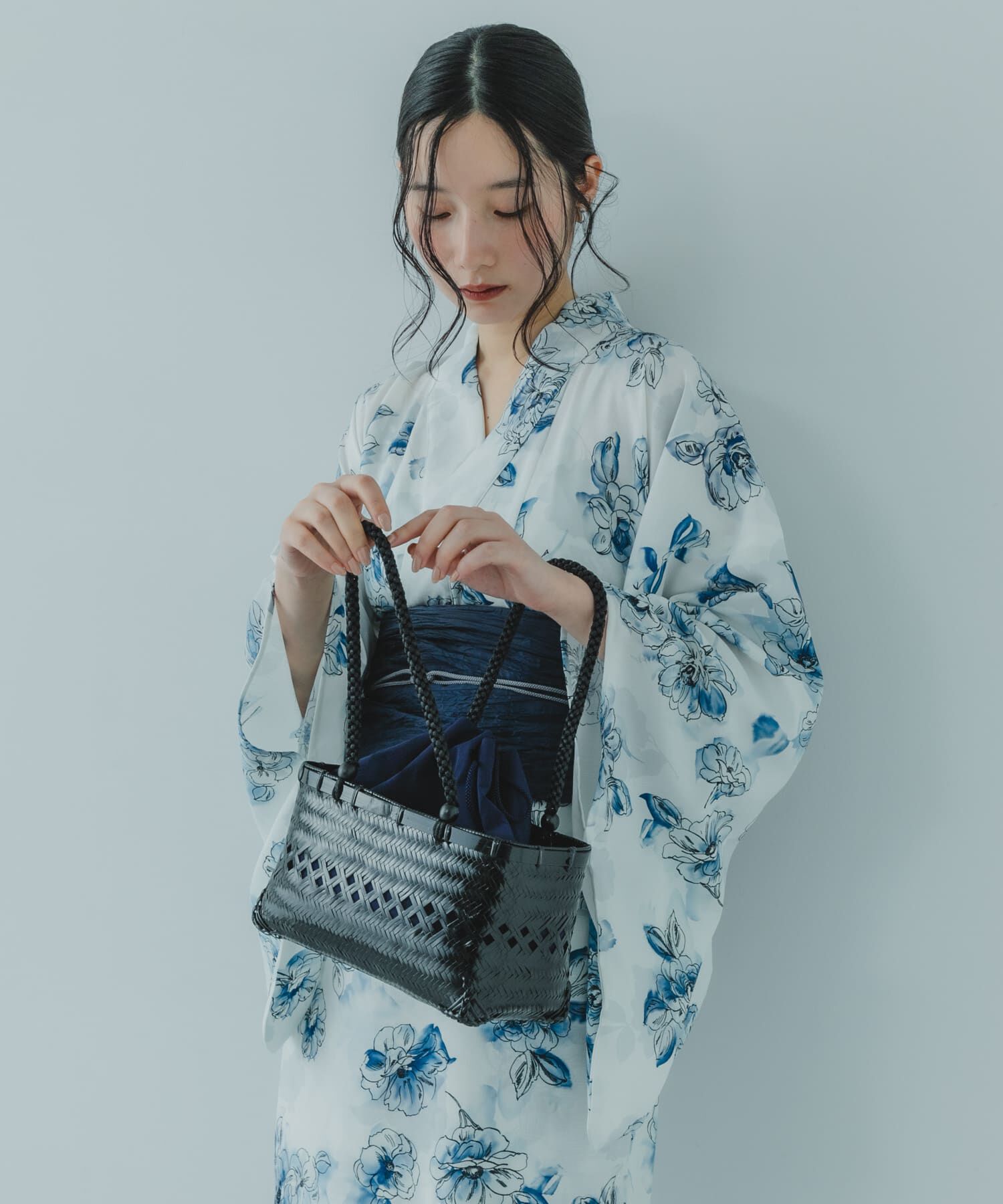 SENSE OF PLACE by URBAN RESEARCH「『WEB/一部店舗限定』スクエアバンブーカゴバッグ」|かごバッグ|