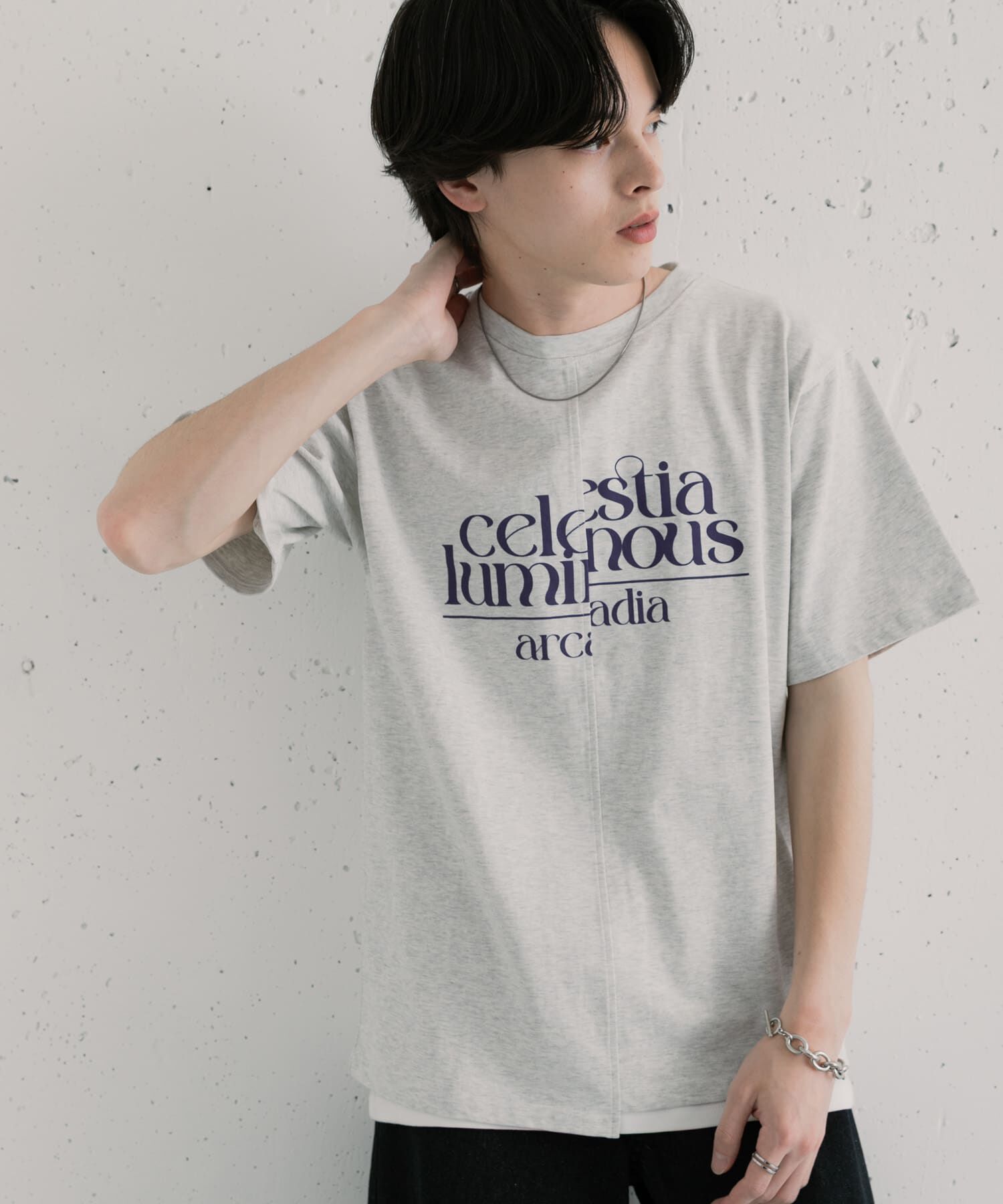SENSE OF PLACE by URBAN RESEARCH「アシメグラフィックショートスリーブTシャツ」|Tシャツ・カットソー|