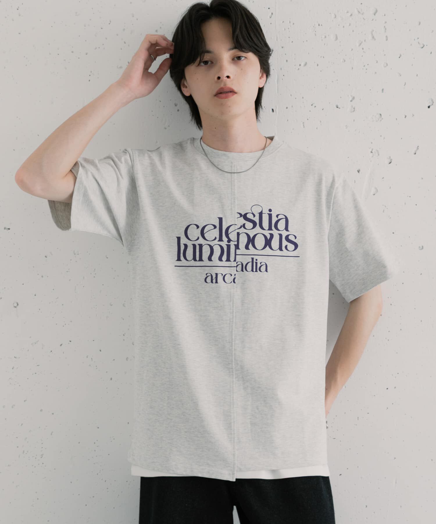 SENSE OF PLACE by URBAN RESEARCH「アシメグラフィックショートスリーブTシャツ」|Tシャツ・カットソー|