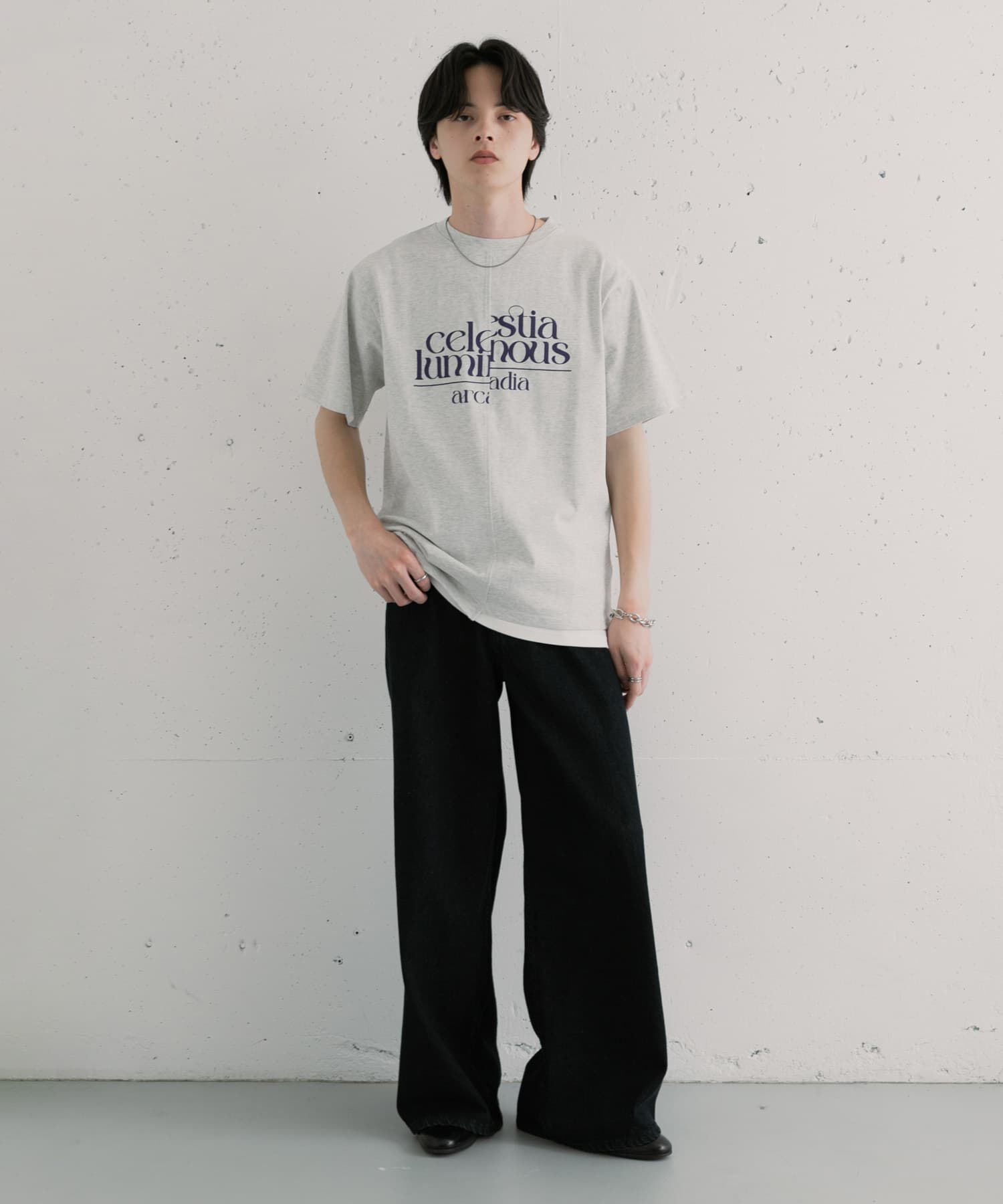 SENSE OF PLACE by URBAN RESEARCH「アシメグラフィックショートスリーブTシャツ」|Tシャツ・カットソー|