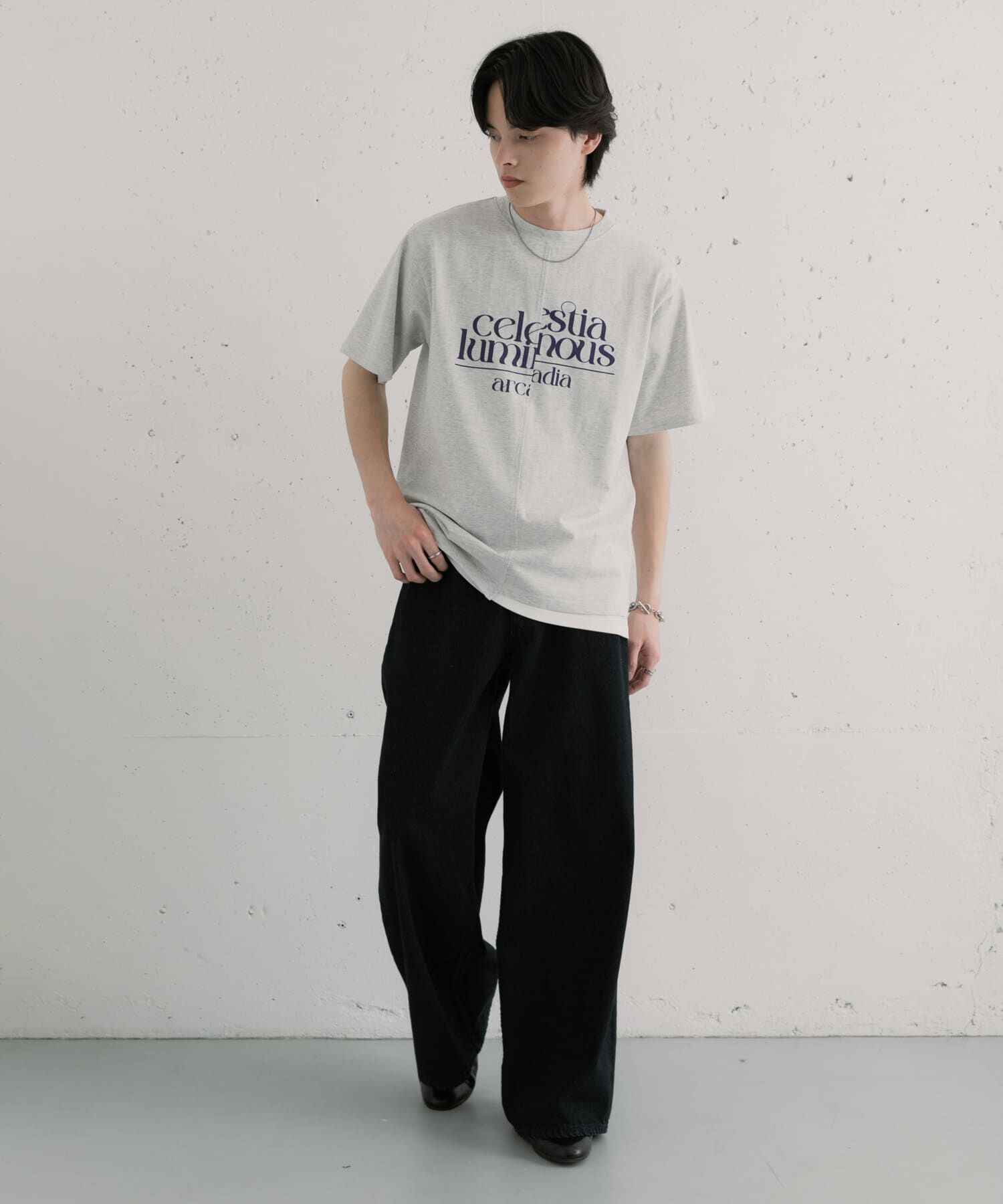 SENSE OF PLACE by URBAN RESEARCH「アシメグラフィックショートスリーブTシャツ」|Tシャツ・カットソー|
