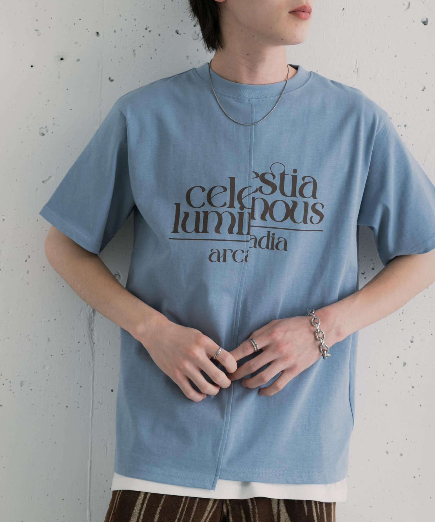 SENSE OF PLACE by URBAN RESEARCH「アシメグラフィックショートスリーブTシャツ」|Tシャツ・カットソー|