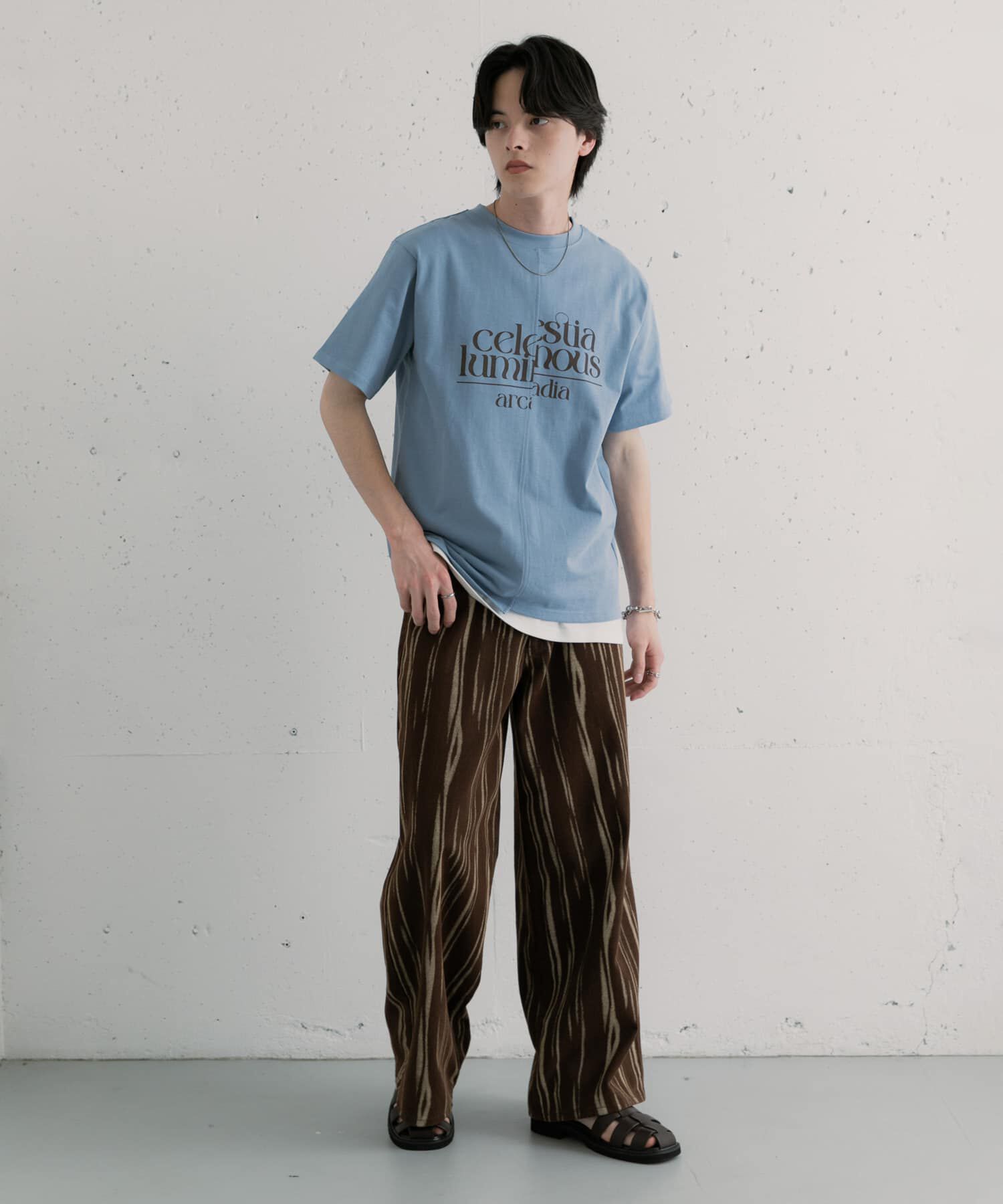 SENSE OF PLACE by URBAN RESEARCH「アシメグラフィックショートスリーブTシャツ」|Tシャツ・カットソー|