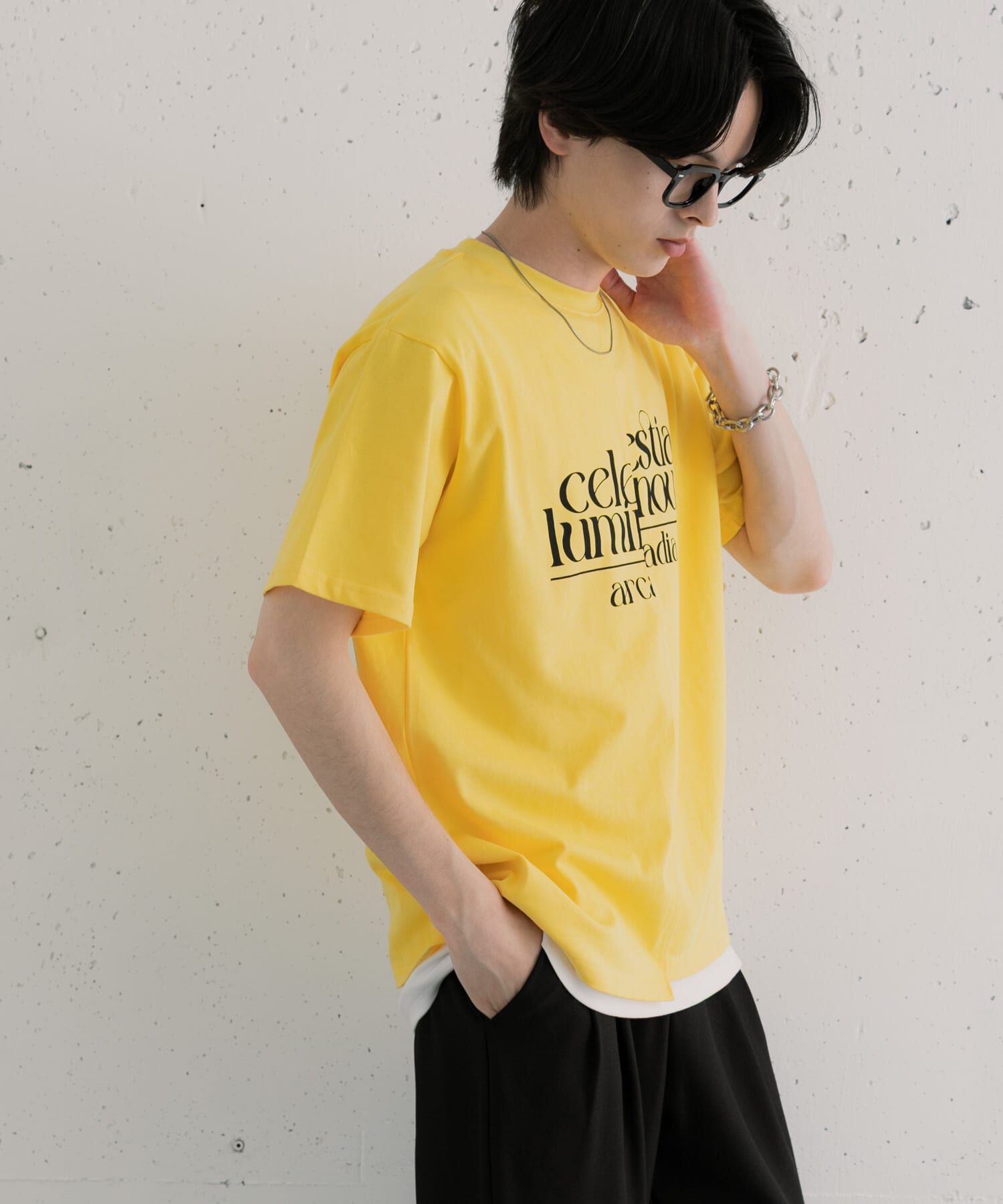 SENSE OF PLACE by URBAN RESEARCH「アシメグラフィックショートスリーブTシャツ」|Tシャツ・カットソー|